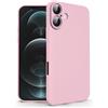 N NEWTOP Cover Compatibile per Apple iPhone 16, Custodia TPU SOFT Gel Silicone Ultra Slim Sottile Flessibile Case Posteriore Protezione Fotocamera Anti Urto Guscio Scocca Colorato Fina (Rosa)