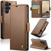 Rerzoiro Cover per Samsung Galaxy S26 Ultra Custodia Portafoglio [Blocco RFID] Premium Pelle PU Wallet Case Flip Libro con Porta Carte Slot Supporto Flip Case per Samsung Galaxy S26 Ultra, Marrone