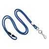 Cordoncino tub. 3mm BLU ROYAL con gancio e sgancio (100 pz.)