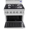 Atosa Cucina a Gas con Forno Statico Gas Atosa AT7G4B-O-1 - 4 Fuochi - Dim. 80x70x108 cm