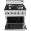 Atosa Cucina a Gas con Forno Statico Gas Atosa AT7G4B-O-2 - 4 Fuochi - Dim. 80x70x108 cm