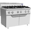 Atosa Cucina a Gas Atosa AT7G6B-F-1 - 6 Fuochi - Dim. 120x70x108 cm