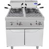 Atosa Cuocipasta a Gas su Mobile Atosa AT7G8P-F - Capacità 24+24 l - 2xGN 2/3 - Pot. 2x10 kW - Dim. 80x70x108 cm
