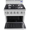 Atosa Cucina a Gas con Forno Statico Gas Atosa AT9G4B-O-1 - 4 Fuochi - Dim. 80x90x114 cm