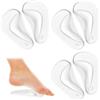 COMNICO 3 paia di inserti di supporto per arco plantare, in morbido gel autoadesivo, cuscinetti per arco plantare, in silicone trasparente, riutilizzabili, solette per scarpe per fascite plantare,