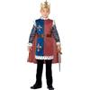 SMIFFYS Costume medievale Re Artù, Rosso, con tunica, mantello e corona Halloween