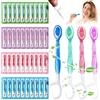 GBKDQQ Set di 40 mini spazzolini da denti usa e getta 4 in 1 con dentifricio, bottoni, raschietto, filo interdentale per viaggi, campeggio, gusto misto
