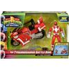 Playmates Mighty Morphin Power Rangers - Bicicletta da battaglia Tyrannosaurus con Ranger rosso
