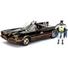 Jada Toys - 98259bk - Batmobile - 1966 Versione - con Personaggi - Scala 1/24 - Nero/Rosso