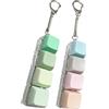 CHUNLINLAODA 2 Pcs Portachiavi Fidget Tastiera, Tastiera Fidget Toys per Adulti, Portachiavi fidget in 4 colori, Fidget Clicker per Tastiera con Pulsanti per Decompressione Decorazione (B)