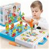 Nukdey Set di 316 giocattoli per trapano elettrico, 4 in 1, puzzle creativi, assemblaggio fai da te, giocattolo da costruzione, giocattolo educativo per bambini, ragazzi e ragazze (316 pezzi)