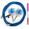 BARETTO FLEX | Kit Pulizia Stufa a Pellet | Canna Fumaria Ø 80 + 100 mm | Lunghezza 3 m | 2 Spazzole Snodate | Attacco M12