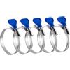 POWERTEC 70127 - Fascette stringitubo per collettore di polveri in acciaio inox, 6,3 cm, 5 pezzi, 2-1/2 pollici