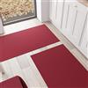 PETTI Artigiani Italiani - Tappeto Cucina, Passatoia Cucina, Tappeto Cucina Lavabile Antiscivolo, Tappeto Runner Cucina, Tappeto Tinta Unita 52x80 cm Bordeaux, 100% Made in Italy