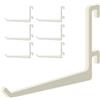 StarMaker Set di 6 ganci per pannello forato Ikea Skadis - Gancio inclinato a L, 90 mm - Supporto da parete, pannello per utensili e accessori
