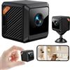 Telecamera Spia, 1080P HD Telecamera Nascosta Wifi Senza Fili Microcamera per Casa Lunga Durata Batteria Mini Videocamera Sorveglianza Interno con Visione Notturna Rilevamento di Movimento