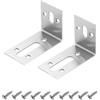 QUARKZMAN 2Pcs Staffa Angolare Regolabile A Forma Di L, 57 x 83 x 45mm 2 Slot Staffa Angolare Con Fessure Giunto Ad Angolo Retto Con Viti Per Fissare Mobili Scaffali, Argento