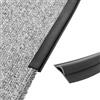 XQZMD Striscia di transizione autoadesiva per moquette, in PVC, striscia di transizione per pavimento in legno, striscia di transizione per tappeti, porte, grigio (nero, 3 m)