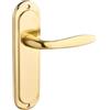 Designer Levers Mocho - Maniglia a leva rotonda per porta, in ottone lucido, 1 paio