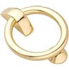 Hardware-Solutions Hardware Solutions - Battente ad anello per porta, in ottone lucido, 110 x 143 mm