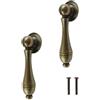 MOROBOR Maniglie antiche per pendenti, 2 pomelli in ottone a foro singolo con viti di montaggio, decorativi vintage per armadietti, cassetti, armadi, cassettiere, mobili