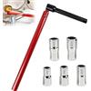 lompyeu Set Chiave Per Rubinetto Sottolavello - 1 chiave da 13 mm e 5 adattatori (8-12 mm), Utensile Idraulico Professionale