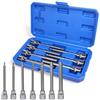 AFEPHE Set di chiavi a bussola lunghe 3/8, set di chiavi a bussola esagonali interne, set di chiavi a brugola H3 H4 H5 H6 H7 H8 H10| L 110 mm| Acciaio CV