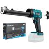 GJCrafts Pressa per cartucce a batteria, compatibile con Makita da 18 V, pistola sigillante automatica con 4 livelli di velocità e luce LED, protezione antigoccia, rotazione a 360° (300 ml)