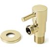 Xcel Home™ Valvola di isolamento di arresto in oro cromato per doccia | Rubinetto placcato in Shattaf musulmano On / Off | Interruttore angolare a leva singola | 1/2 BSP Connessione | 1 pz
