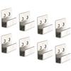 Sayayo Staffa a U, Ganci a U Acciaio Inossidabile, Espositore per Piastrelle di Ceramica, Gancio per Binario Porta-Quadri, Clip per Appendere Specchi, Espositore per Pittura, Foto, Argento, 8 Pezzi