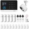 PGST WiFi/GSM 4G Allarme Casa Senza Fili, Antifurto Casa Wireless con Telecamera,Rilevatore di Movimento,Sensore per porte e finestre, Telecomando per Appartamento, Garage, Ufficio