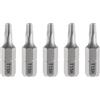 QUARKZMAN 5pz Punte Cacciavite Torx T15H 1/4 Attacco Esagonale 25mm/1 Lunghezza Stelle Magnetiche a 6 Punti in Acciaio S2 con Foro per Cacciavite