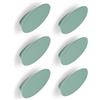 Poliplast - Set da 6 Maniglie, Design ovale per Cucina, Armadio e Cassetti, per Bambini, Articolo 29, Verniciato a mano, Colore Verde