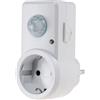ChiliTec Presa adattatore con rilevatore di movimento, portata 120°-9 m, 230 V, 1200 W, LED di colore bianco, 21055