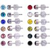 JMFENFA Set di 12 paia di orecchini a perno in acciaio chirurgico inossidabile con zirconia cubica, orecchini a perno con pietra di nascita per donne, 3 mm, 4 mm, 5 mm, 6 mm, 3mm, Acciaio inossidabile