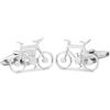 Gemelolandia | Gemelli per camicia bicicletta in acciaio inox 20 mm gemelli originali per camicie | per uomini e bambini | Regali per matrimoni, comunioni, battesimi, Pequeño, Acciaio inossidabile