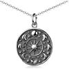 MATERIA by Matthias Wagner Ciondolo a fase lunare, in argento 925, da donna, a scelta, con collana, Argento sterling