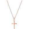 day berlin day.berlin collana Vice da donna con croce placcata oro rosa 18k, 45+5cm regolabile, ciondolo croce 13x28mm, catena a maglia robusta in acciaio inox 316L, senza nichel e resistente all'acqua