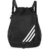 AIOUHMYM Sacca Sportiva Nera, Zaino Mare Uomo Donna, Zaino Spiaggia Uomo Donna, Borsa Sportiva, Borsa da Palestra, Sacca Impermeabile con Coulisse per Calcio Palestra Viaggi Sportivi Spiaggia