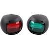 Akozon Coppia di luci per Barche Lampada di Segnalazione Sferica LED Verde Rosso Impermeabile Lampada di Navigazione per Barche DC12V-24V 3W per Pesca Notturna(Nero)