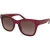 Love Moschino MOL104/S 8CQ/HA | Occhiali da Sole Graduati o Non Graduati | Plastica | Cat Eye | Trasparente, Bordeaux | Adrialenti