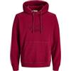 JACK & JONES Sweat Hood Jorbleecker Branding Felpa con Cappuccio BF, Rosso (Tibetan Red), XL Uomo