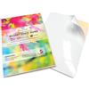 EVG Evergreen Goods 30 Fogli A4 Carta Adesiva Bianca Lucida | Sticker Paper Per Stampanti a Getto D'inchiostro E Laser | Fogli Con Retro Forte Ideale Per Adesivi Fai Da Te, Plotter, Arti E Mestieri