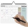 KAÏDENSÏ Calendario 2023 2024 da Muro A4 - Calendari per Parete 16 Mesi Dic 2024 - Planner da Appendere Mensile, 29,7 x 21 cm