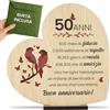 CONTRAXT Regalo per Nozze d'Oro 50° Anniversario di Matrimonio Idea Regalo Originale per Genitori Mamma e Papà Biglietto di Auguri 50 Anni (50 Anni)