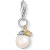 Thomas Sabo Ciondolo in Argento Sterling Placcato Oro, con Zirconi e Perla d'Acqua Dolce