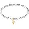 Lacoste Braccialetto di Perline da Donna Collezione ORBE in Acciaio Inossidabile con un Charm a forma di Coccodrillo - 2040332
