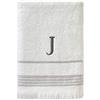 SKL Home Asciugamano da bagno, J, cotone, bianco, 28x54