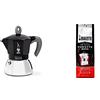 Bialetti New Moka Induction Caffettiera Adatta All'Induzione, 4 Tazze, 150 Milliliters, Alluminio, Nero & Perfetto Moka Caffè Macinato, Gusto Classico - 1 X 250 Gr
