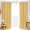 PETTI Artigiani Italiani - Tende Velluto a Pannelli per Interno con Anelli 2 Pezzi 140x280cm, Tenda Velluto Camera da Letto e Soggiorno Oscuranti Isolanti e Moderne, Oro, 100% Made in Italy